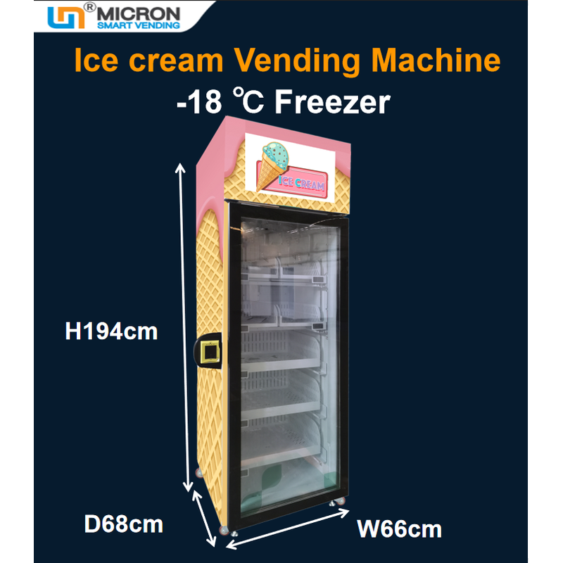 Ice cream Smart fridge vending machine to sell frozen food ice cream snack drink freezer vending machine